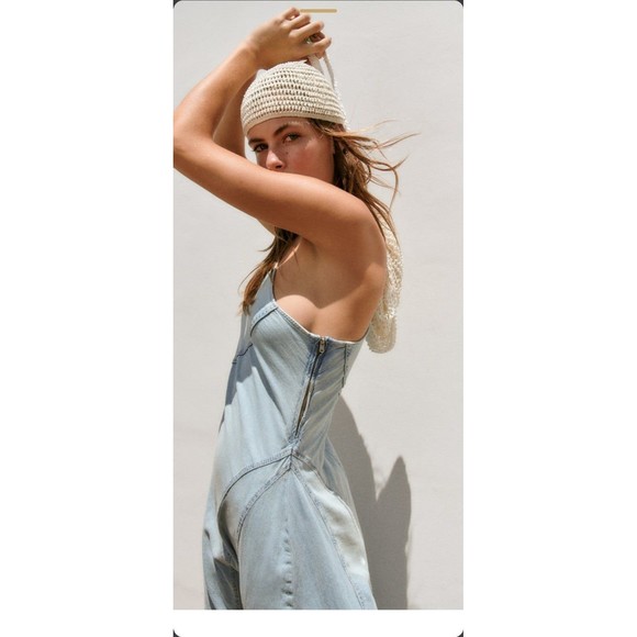 Zara asymmetric denim dress - Picture 10 of 16